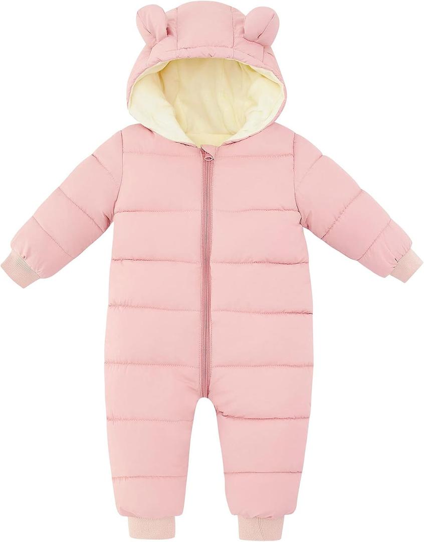 UNIFACO Baby Boys Snowsuit Newborn Baby Girls Winter Coat Toddler Clothes (12-18 Months)
