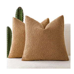 Covers Accent Solid Pillow Cases Cozy Soft Decorative Couch Cushion Case for Chair Sofa Bedroom Living Room Home Decor, 20 x 20 Inch,Rust