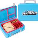 Mr. Beast Feastables Adjustable Bento Lunchbox- BPA Free, Snap Tight Lid, Removable Tray, Microwave & Freezer Safe, 9.25"x7"x2.75", Easy Clean, Kids Lunchbox with Adjustable Compartments