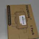 Small Outdoor Electrical Box (inner7.3 * 5.1 * 1.6) with Clear Waterproof Shield,Waterproof Extension Cord Cover,Weatherproof Connection Box with 4 Cable Entry for Plug,Connector (1PCS,Black)