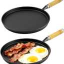 DVK Pre Seasoned Cast Iron Tortilla Pan & Comal - 11.57x10.23 Inch Smooth Surface Skillet for Perfect Tortillas, Dosas, Pancakes & Eggs Versatile Cast Iron Crepe & Griddle Pan