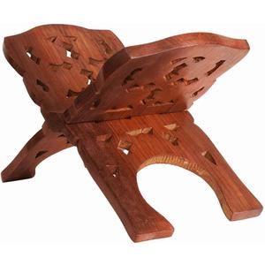 IBLAY Beautifully Hand Carved Quran Holy Geeta Bible Holder Support Reading Book Holder Folding Religious Prayer Stand Wooden Holy Book Stand