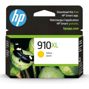HP 910XL Yellow High-yield Ink Cartridge | Works with HP OfficeJet 8010, 8020 Series, HP OfficeJet Pro 8020, 8030 Series | Eligible for Instant Ink | 3YL64AN