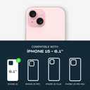 Tech21 EvoCrystal for iPhone 16e / 15 - Compatible with MagSafe - Impact Protection Case - Pink