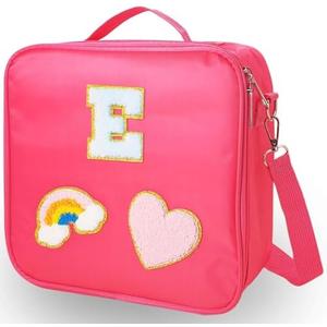 jekiinova Monogram Lunch Bag for Women, Preppy Lunch Box Travel Must Haves Lunch Bag Teacher Appreciation Gifts Graduation Gifts Personalized Gifts for Women Mom Sister Daughter Granddaughter (C)