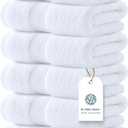 Luxury White Hand Towels - Soft 100% Turkish Cotton | Highly Absorbent Hotel spa Bathroom Towel Collection | 16x30 Inch | Set of 6