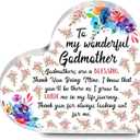 Godmother Desk Decor Godmother Gifts From Godchild Baptism Gift for Godmom Acrylic (Wonderful Godmother)