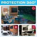 Garnetics Outdoor TV Cover 32 Inch Waterproof, Weatherproof TV Enclosures with Smart Shield Screen Protectors, Ideal for Outdoor Use, Moving, and Storage - Black