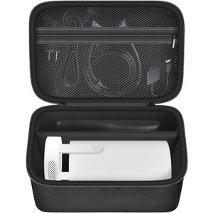 Upgraded Mini Projector Case Compatible with Magcubic HY300Pro+ / HY300PRO for ENUOSUMA HY300 ULTRA for Alwtniet Portable Projector 4K 1080P Support, Storage Organizer for Accessories-Black (Bag Only)
