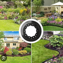 Landscape Edging, RIFNY 2" x 66 FT Garden Edging Border with 60 Spikes Cuttable Flexible, Plastic No Dig Edging Kit for Landscaping Garden Flower Beds Lawn Yard Pathway (Black)