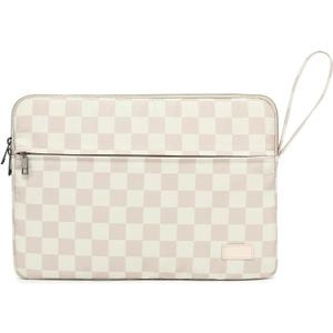 Laptop Sleeve 14 inch 14.0 inch Laptop case Bag (Khaki Checkered, 14 inch)