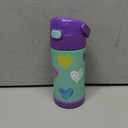 THERMOS FUNTAINER Water Bottle with Straw - 12 Ounce - Kids Stainless Steel Vacuum Insulated Water Bottle with Lid, Hearts