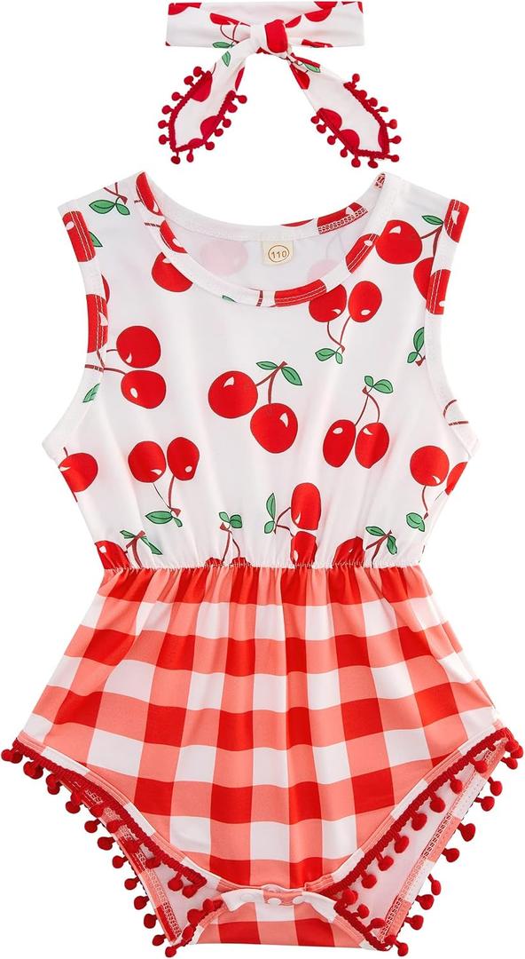 UNICOMIDEA 0-3 Months Baby Floral Romper Infant Playsuits Headband Jumpsuit Toddlers Outfits-70