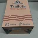 Trailvia Comfortable Footbed Sandals for Men & Women  Adjustable Buckle & Arch Support, Waterproof Summer Slides for Outdoor, Beach & Everyday Adventures (Black)