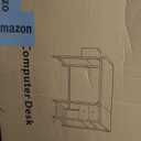 Lufeiya White Small Desk with Drawers - 40 Inch Computer Desk for Small Space Home Office, Modern Simple Study Writing Table PC Desks