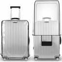 T Tersely Clear PVC Suitcase Cover Protectors 20/24/26/28/30 Inch Suitcase Baggage Covers - Waterproof Dustproof and Anti-Scratch 20-30 Inch Luggage Cover (22inch)