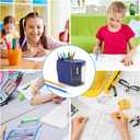 Electric Pencil Sharpener Heavy-Duty Helical Blade Sharpener USB/Battery Operated for No.2/ (6-8mm) Pencils with Auto Stop & Cleaning Brush in School/Classroom/Office (Blue no Adapter)