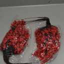 Yastouay Red Babys Breath Artificial Flowers, 10pcs Real Touch Silk Faux Flowers for Bouquet, Home Decor