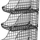 3X Can Organizer Can Dispenser Stackable Basket Foldable with Handles Storage Rack Holder for Fridge Countertop Cabinet Black