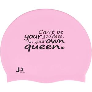 Silicone Swim Cap, 3D Ergonomic Desig Bathing Cap Ideal for Curly Short Long Hair, Swimming Cap for Women and Men, Shower Caps Keep Hairstyle Unchange Hair Dry (Pink)