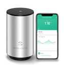 Home Radon Detector, Smart Radon Monitor with High-presion Radon Sensor, Fast Capture of Fluctuating Levels with Trend Charts Data Sharing, Light & Alarm Notification - App & WiFi Needed (Silver)