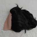 ANOGOL Hair Cap + Black Old Man Wig Balding Wig for Adults 100 Days of School Costume Black Scientist Short Synthetic Hair for Cosplay Costume Halloween Party