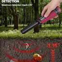 DR.ÖTEK Metal Detector Pinpointer for Adults & Kids, IP68 Fully Waterproof underwater metal detector wand Handheld Pin Pointer with LCD Screen & LED Light, 360°High Sensitivity Accuracy Detection, Red