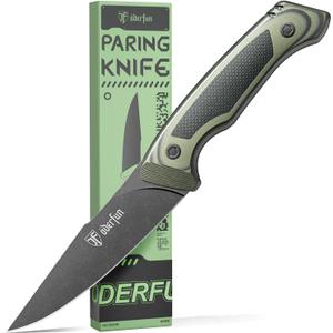 5.5 Inch Kitchen Utility Knife - German Rust-Resistant Full-Tang Steel, G10 Handle - Professional Outdoor Chef Knife for Fruit & Vegetable Slicing, Paring & Tomatoes (Knife For Men)