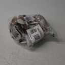 Smiry Round Picnic Tablecloth, Elastic Waterproof Fitted Vinyl Tablecloths for 36"-44" Tables, Flannel Backed Buffalo Plaid Table Cover for Dining, Camping, Outdoor, White and Khaki