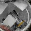 ARNIS Modern Plant Pots, Large Planters with Stand, Set of 2 Decorative Planters, Metal Pots with Drainage Holes for Living Room, Office, Garden or Balcony, 10.5 &12.25 Inch, White