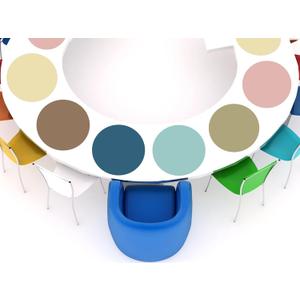 CHUNNIN 12Pcs Boho Large Dry Erase Dots 12 Inch Removable Smooth Circle Stickers Desktop Writing Spots Back to School Decorations for Classroom Whiteboard Wall Desk Cutouts Teacher Must Haves