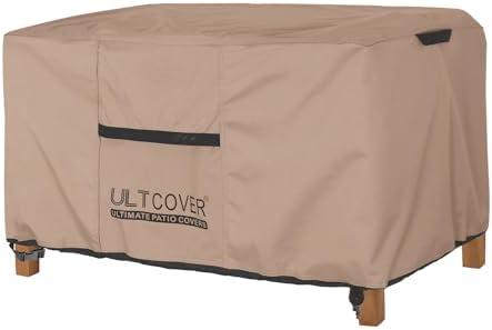 ULTCOVER Outdoor Coffee Table Cover, Waterproof Rectangular Patio Small Side Table Cover 50x30x18 inch