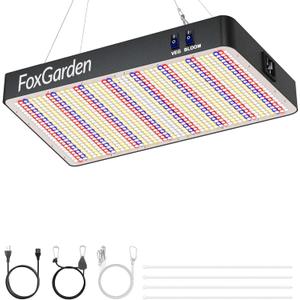 FOXGARDEN 2000W LED Full Spectrum 33ft Coverage Grow Light for Indoor Plants, 1196PCS LEDs, Dual Built-in Fans, Daisy Chain Function, Veg & Bloom Dual Mode