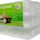Snapware (2-Layer, 24 Cupcakes Plastic Detachable Cupcake Carrier Storage Container With Lid and Handle, Freezer Dishwasher Microwave Safe