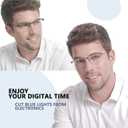 JJWELL 3 Pack Reading Glasses for Men Blue Light Blocking Anti Eyestrain UV, +1.25