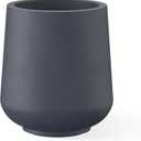 Kante 15.3" Dia Round Concrete Planter, Outdoor Indoor Large Plant Pots Containers with Drainage Hole and Rubber Plug for Home Garden Patio, Charcoal