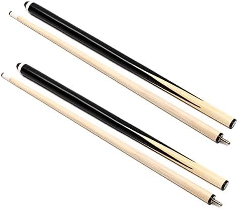 Genubi Industry 48 Inch Pool Cue Stick/ Billiards Cue Stick, Hardwood Pool Stick Pool Cue, 2-Piece Pool Cue House Bar Cue Stick, Set of 2