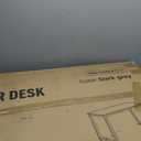 Homemaxs Computer Desk Home Office Table: Long Desk for Work Study Writing Rustic Industrial Tall PC Table for Small Space Bedroom with Wide Large Desktop Metal Wood 47inch Rustic Grey