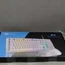 Gaming Keyboard and Mouse Combo, K1 RGB LED Backlit Keyboard with 104 Key for PC/Laptop(White)