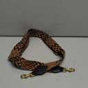 Crossbody Bag Strap Soft Cotton Adjustable Replacement Purse (Black&brown)