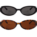 MIYYA Tiny Small 90s Sunglasses for Women Men Retro Oval Tinted Glasses