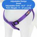 Pawtitas Solid Step-in Dog Harness Adjustable No-Pull Vest for Puppies to Seniors, Safe & Comfortable S Purple
