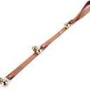 Leather Dog Doorbells for Door Knob, Adjustable Brass Potty Training Bells for Puppy to Go Outside, Easy Dog Door Bell for Potty Training