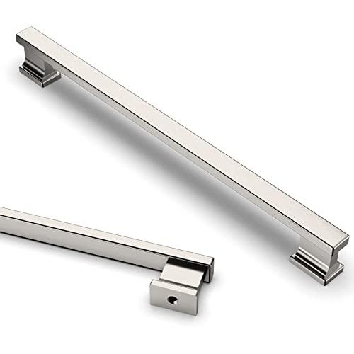 Asidrama 10 Pack 9 Inch(228mm) Brushed Satin Nickel Kitchen Cabinet Handles, Cabinet Pulls Kitchen Cabinet Hardware for Cupboard Drawer Pulls