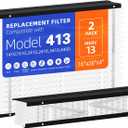 2 Pack 413 Replacement Filter, Compatible with AprilAire 413 Whole House Air Purifiers Models,1410,1610,2410,2416,3410,4400,MERV13 HVAC Furnace Filter Replacement,Actual Size:16"x28"x4" Air Filter
