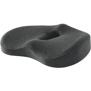 Cabilock Lower Back Memory Seat Cushion for Office Chair Car Seat Ergonomic Design Non- Breathable for Hours of Sitting Deep (Grey)