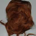 KOME Orange Wigs with Bangs, Ginger Long Wavy Wig for Women, Long Curly Synthetic Hair Wig for Party Daily Use 24IN
