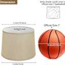 Drum Lampshades Set of 2, Fabric Lampshades for Table Lamps Floor Lamps, Medium Lampshades 11.6" Top x 12.6" Bottom x 9.8" High, Easy Assembly Shades Replacement, Natural Linen Hand Crafted (Spider)