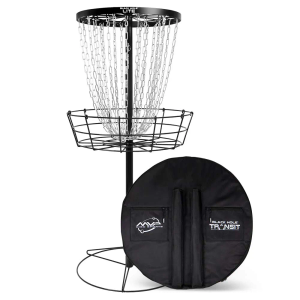 MVP Disc Sports Black Hole Pro HD 24-Chain Portable Disc Golf Basket with Transit Bag