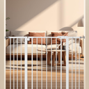 keny 29"-42.5" Baby Gate for Stairs, Auto Close Safety Dog Gate, Pressure Mounted Easy Walk Through Pet Gate for Doorways, Durable Stair Gate, 30" Tall, White